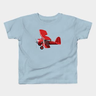 Cartoon biplane Kids T-Shirt